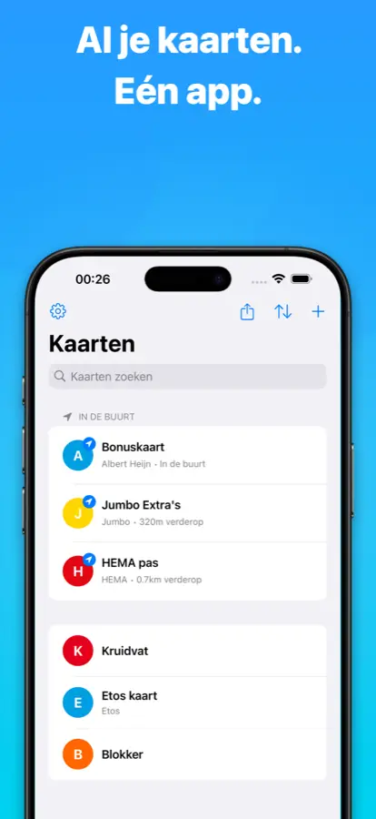 Kaartenlijst van Beleep met klantenkaarten in de buurt